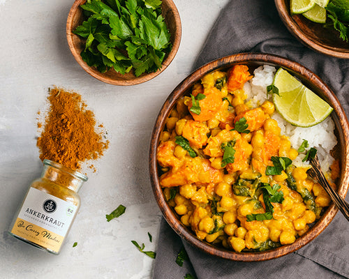 Rezept BIO Madras Curry mit Kichererbsen