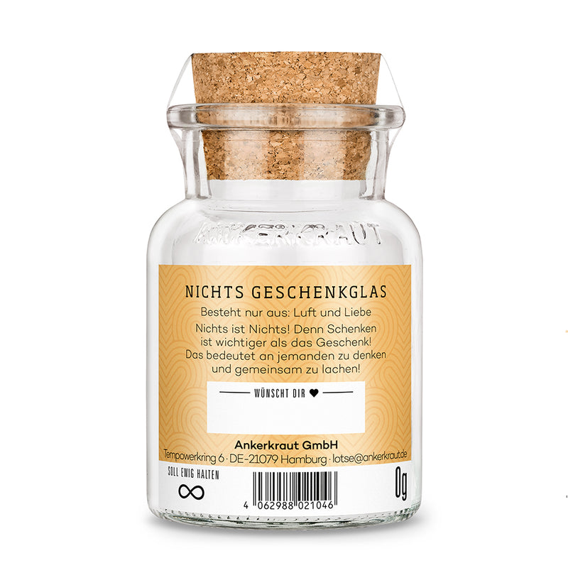 "Nichts" Geschenk-Glas