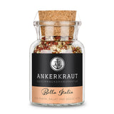 Bella Italia von Ankerkraut im Korkenglas auf weißem Hintergrund.