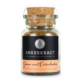 Gänse- und Entengewürz von Ankerkraut im Korkenglas auf weißem Hintergrund.
