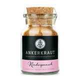 Kinderpunsch Gewürze von Ankerkraut im Korkenglas auf weißem Hintergrund.