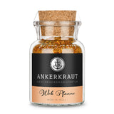 Wok Gewürz von Ankerkraut im Korkenglas auf weißem Hintergrund.